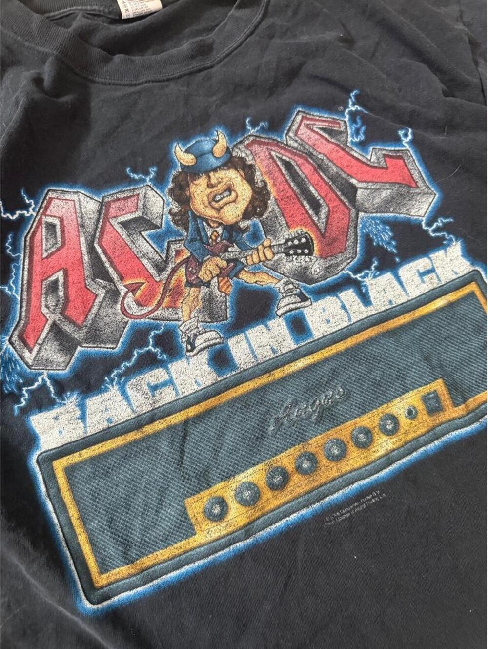 2000s ac/dc liquid blue tee